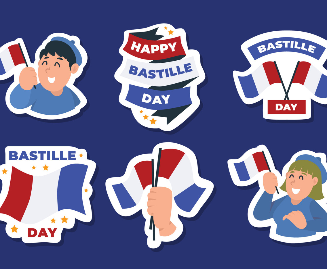 Bastille Day Sticker Set Design