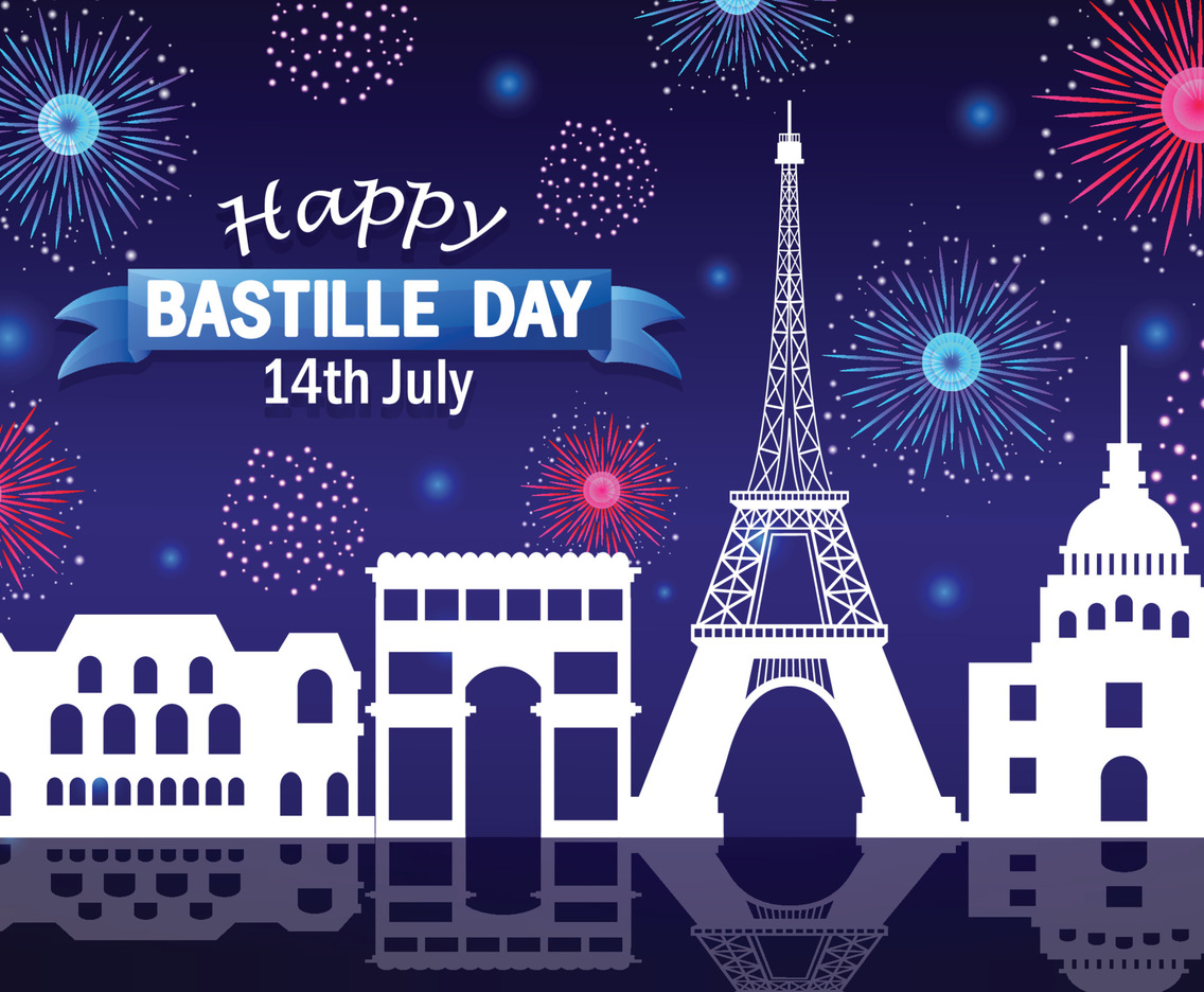 Happy Bastille Day Illustration
