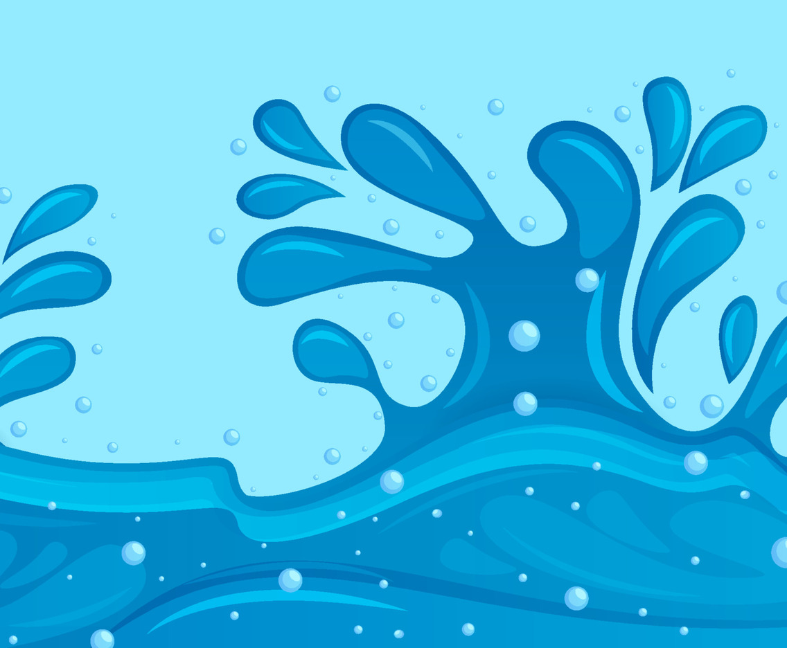 Water Splash Blue Color Background