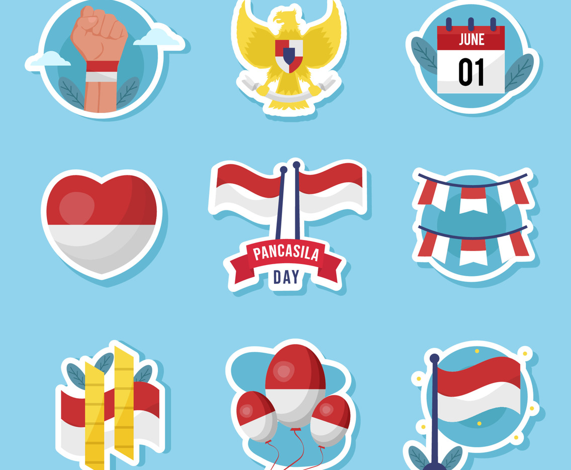Indonesia Pancasila Day Icon Collection