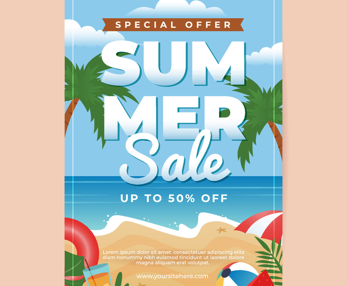 Summer Sale Poster Template