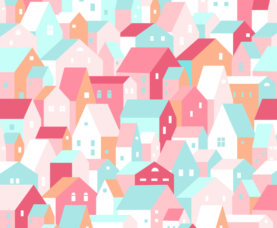 Pastel Abstract Building Composition Background