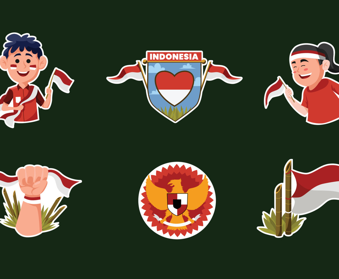 Celebrating Indonesia Independence Day Sticker