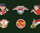 Celebrating Indonesia Independence Day Sticker