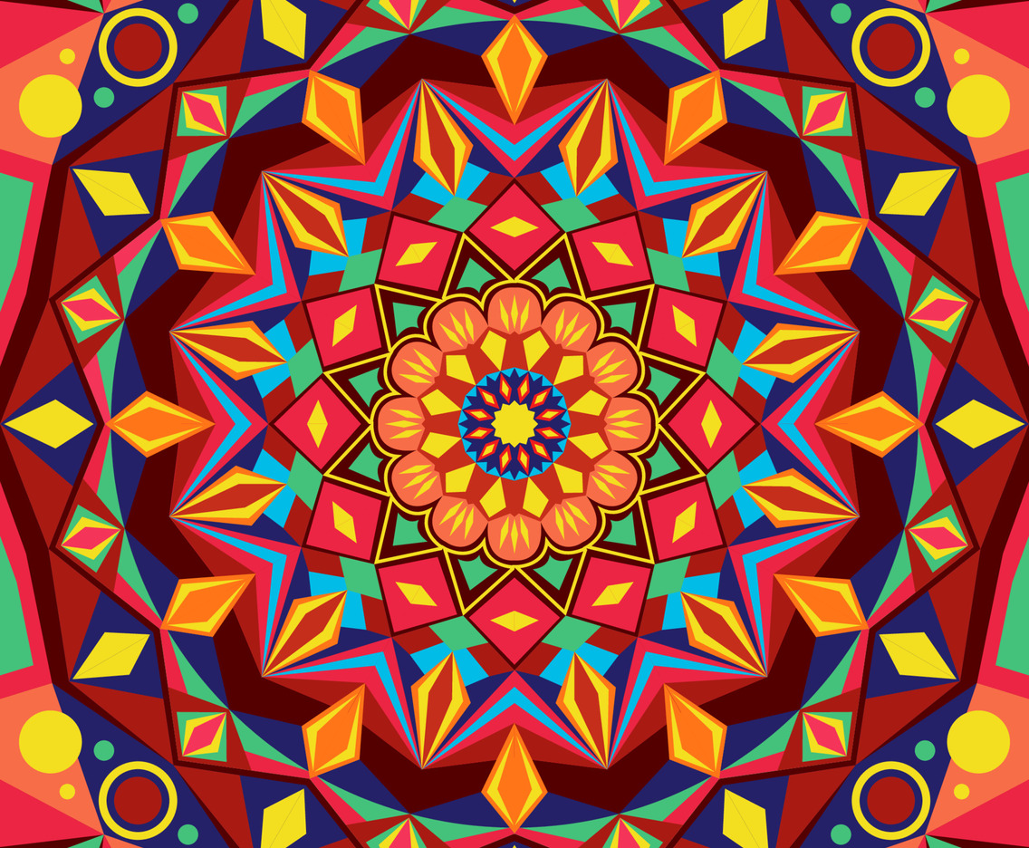 Fractal Kaleidoscope Background Concept