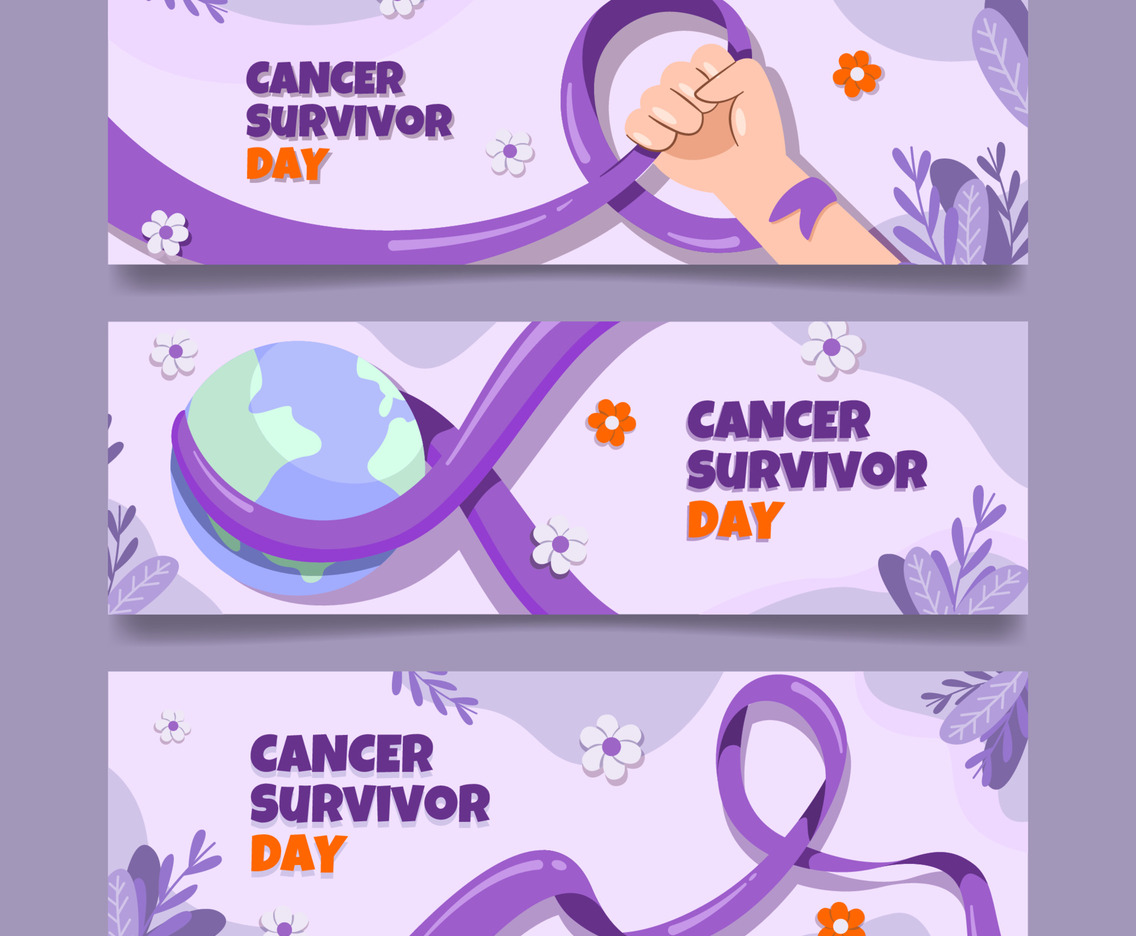 Cancer Survivor Day Banner Concept Collection