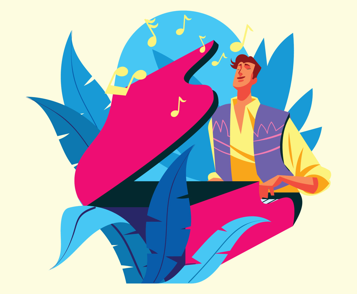 Singing Pianist Performance