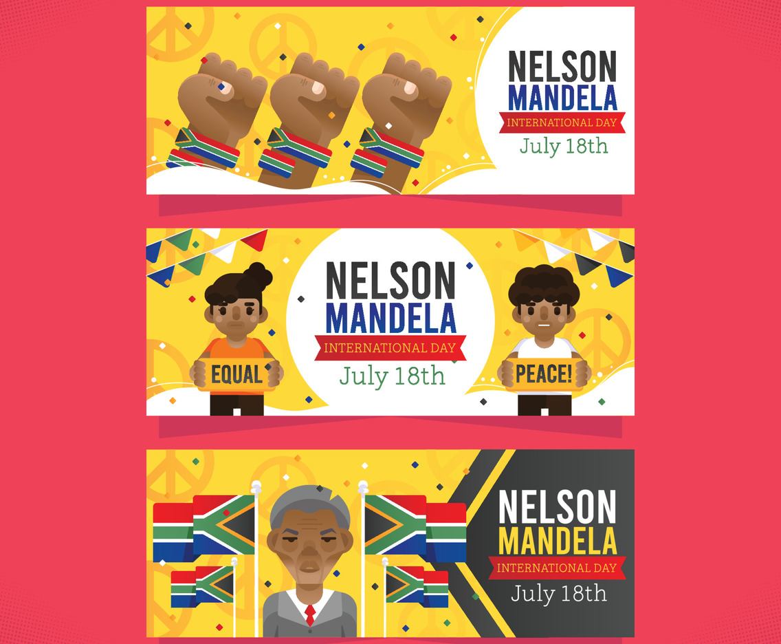 Nelson Mandela Day Banner Template