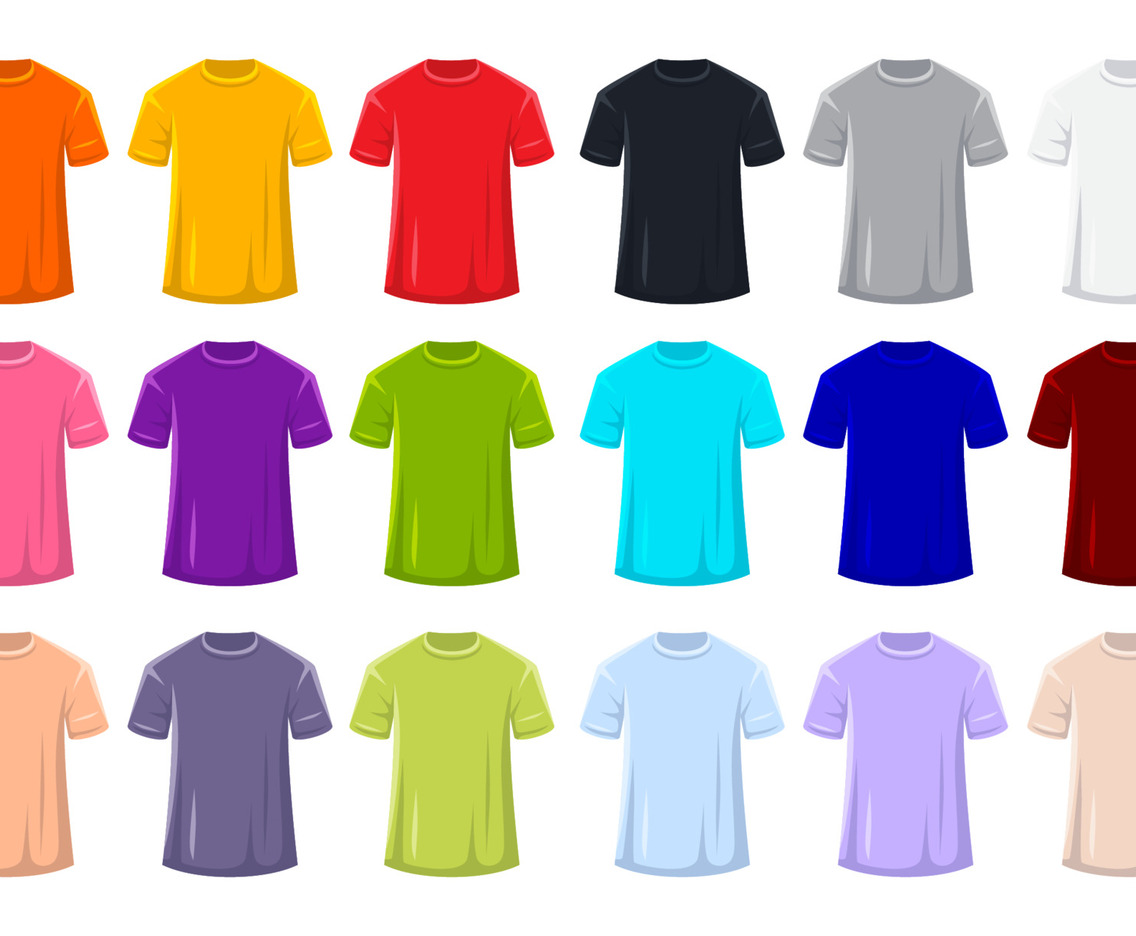 Flat T-Shirt Alternative Color Mockup