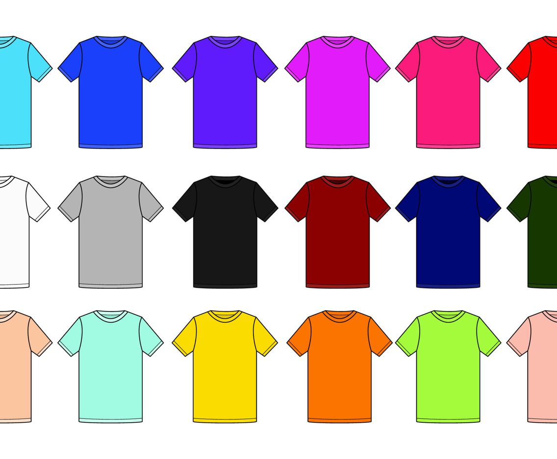T-Shirt Color Outline Mockup