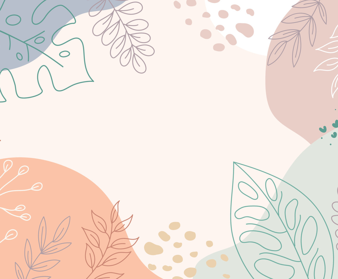 Pastel Tropical Background with Monstera Leaves