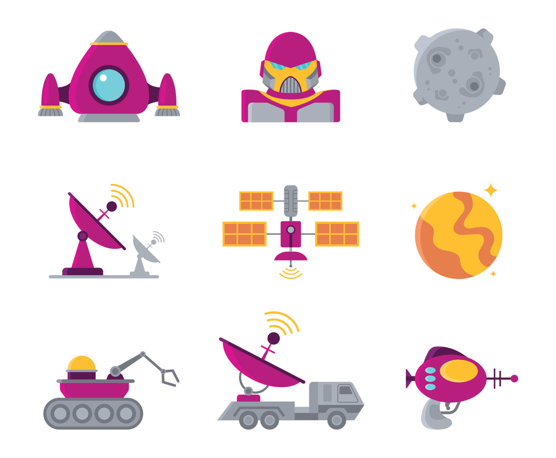 Set of Science Fiction Icons