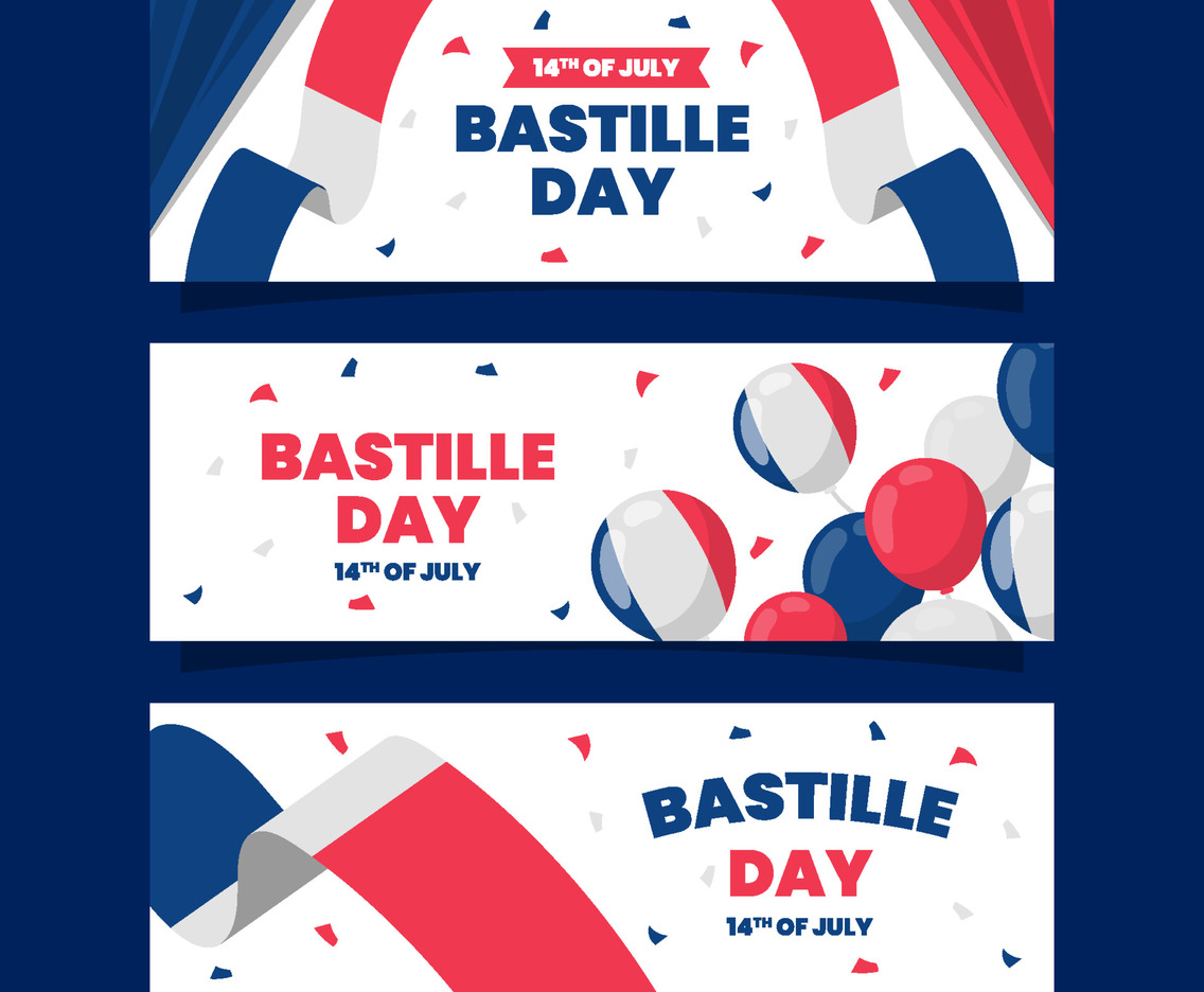 Bastille Day Festivity Banner Collection