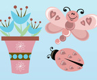 Butterfly Flowers Vector