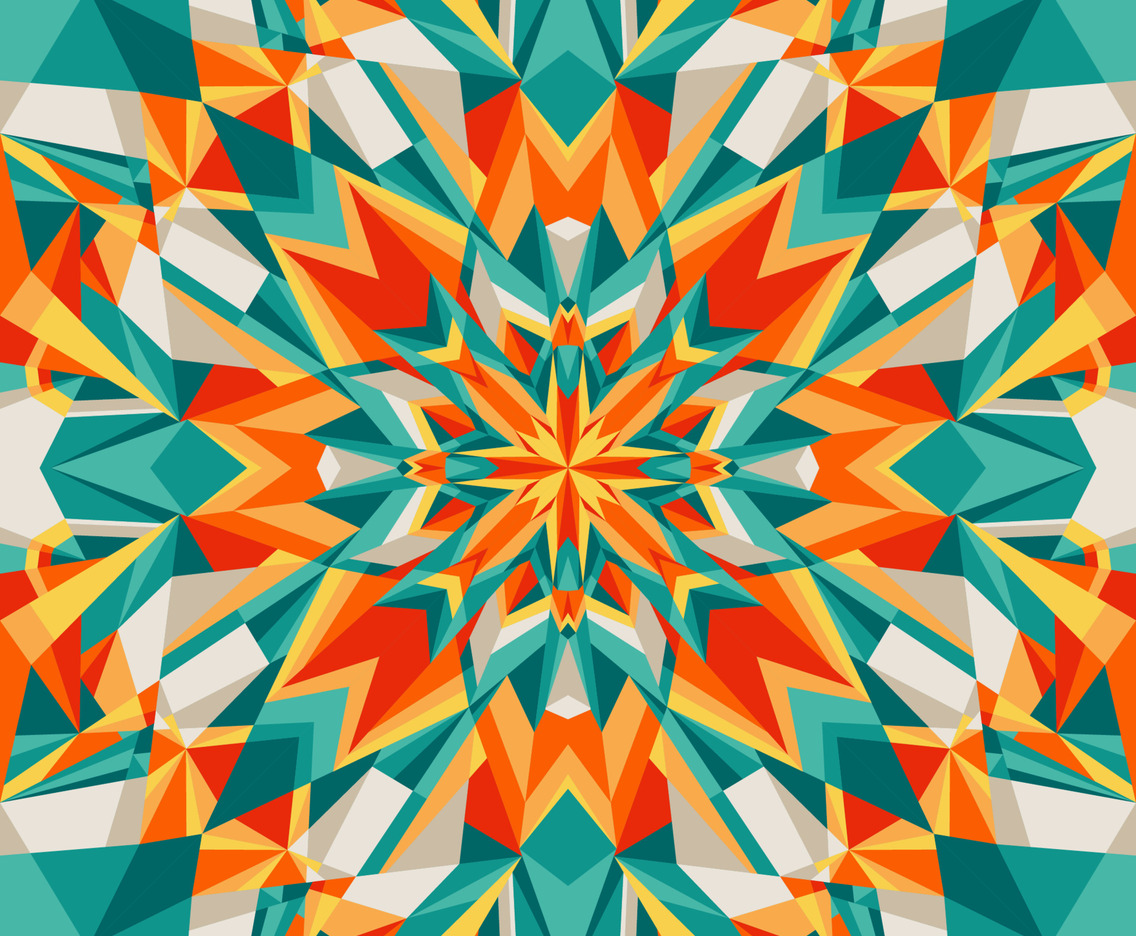 Green Fractal Kaleidoscope Background
