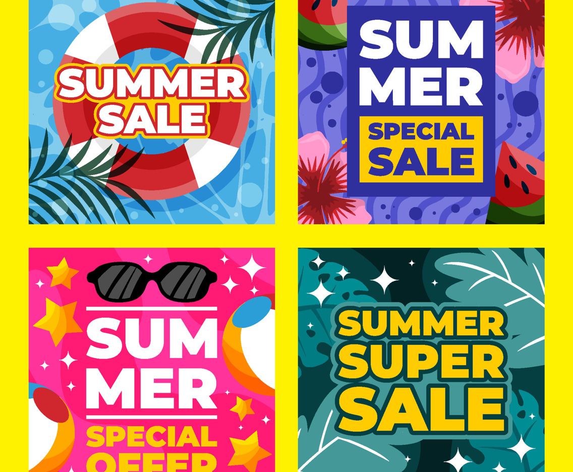 Summer Sale Social Media Post Template