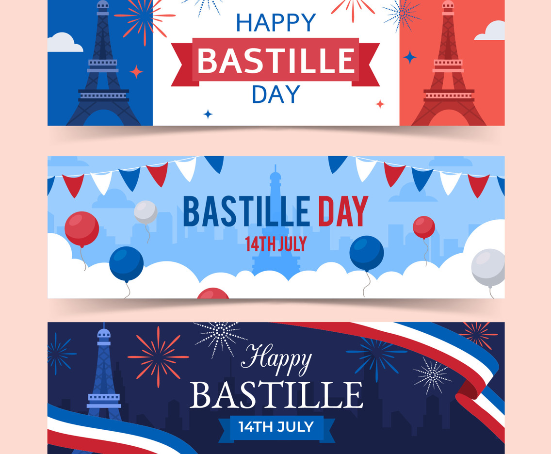 Bastille Day Banner Template