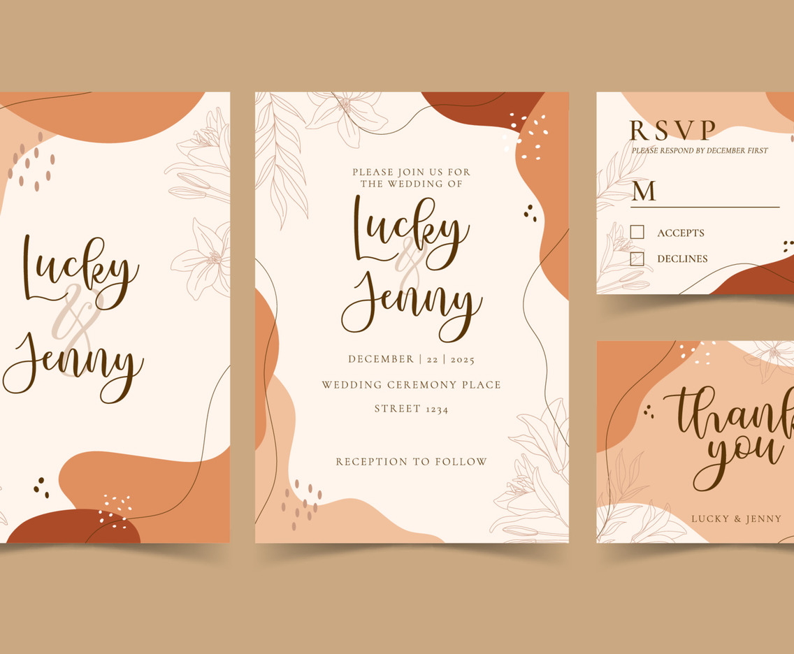 Contemporary Wedding Invitation Template