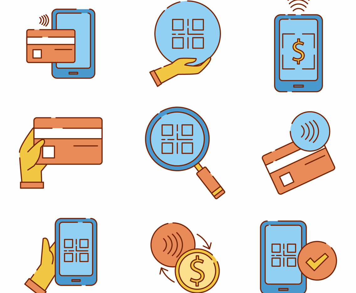 Logo Icon Set Qr Pay Set