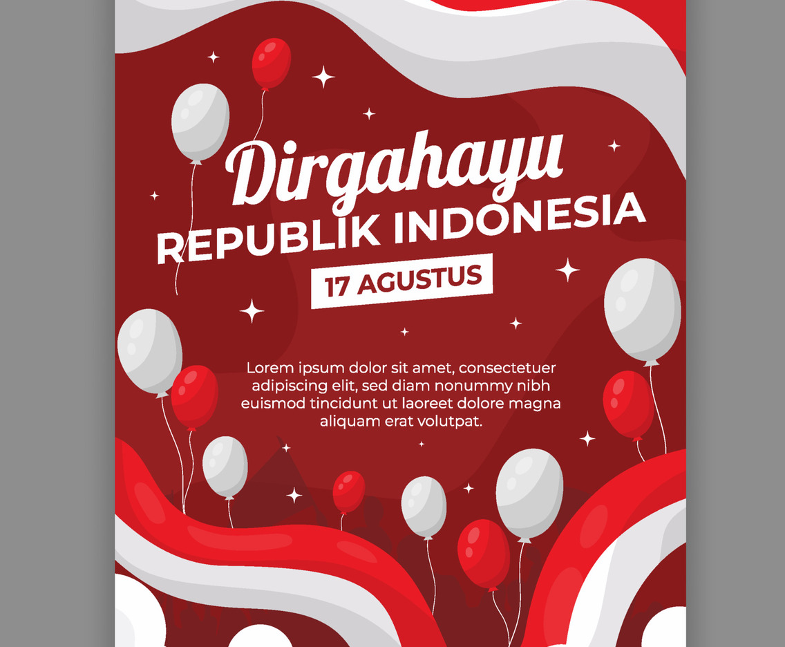 Indonesia Independence Day Template Poster