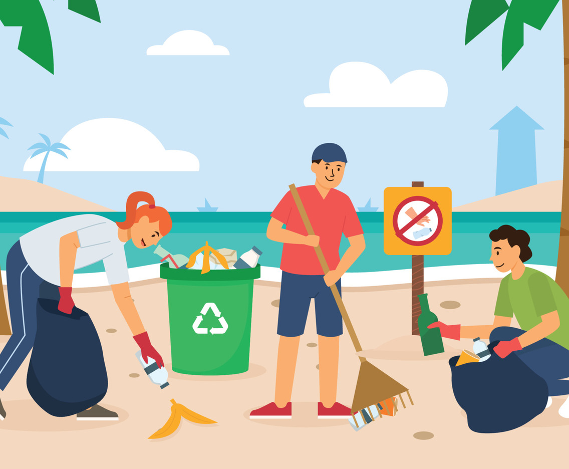 Beach Cleaning With Friends