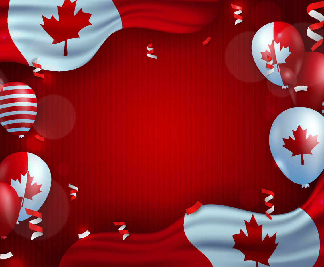 Flag Canada Day Realistic Background