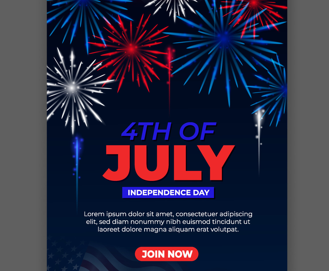 American 4th of July Template Poster