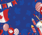 Happy Canada Day Element Background