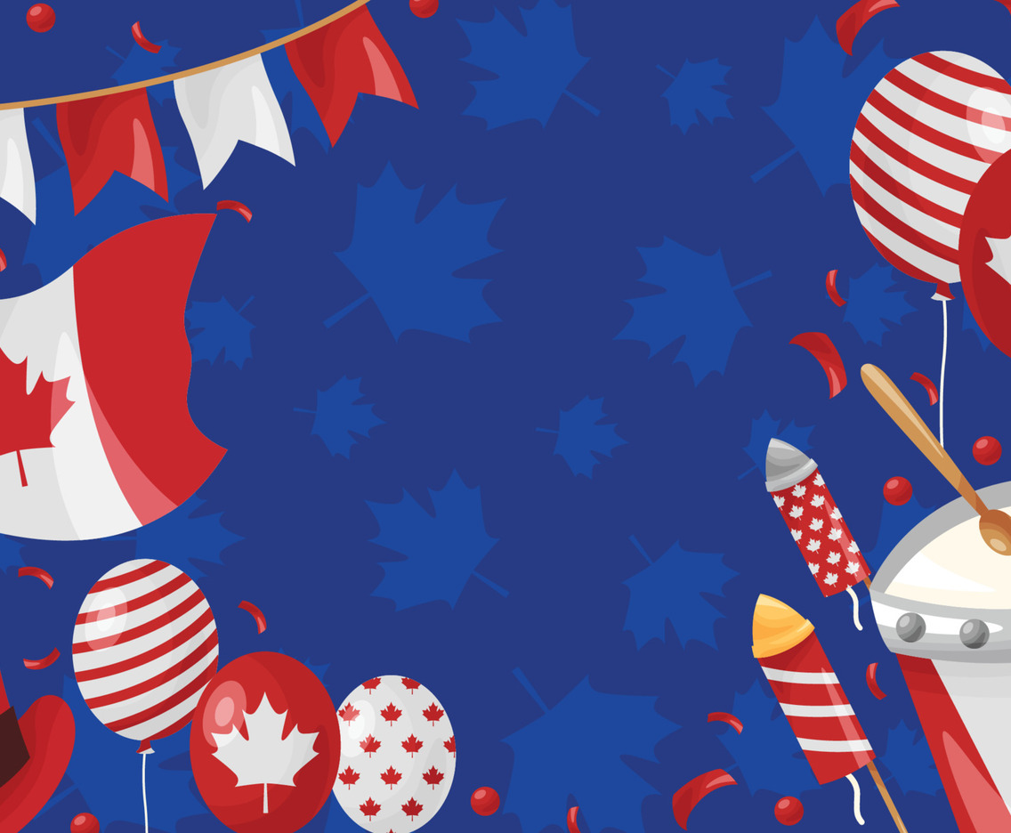 Happy Canada Day Element Background