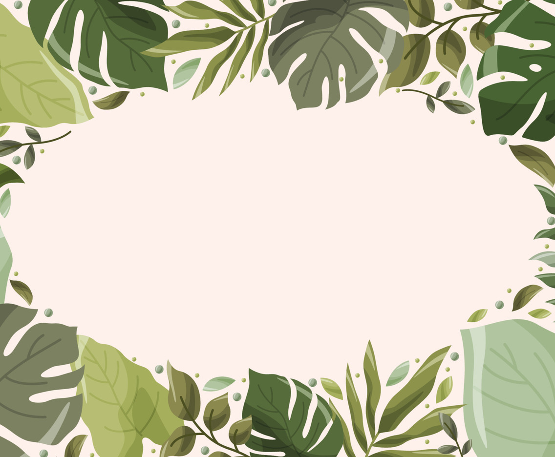 Summer Floral Nature Leaves Background