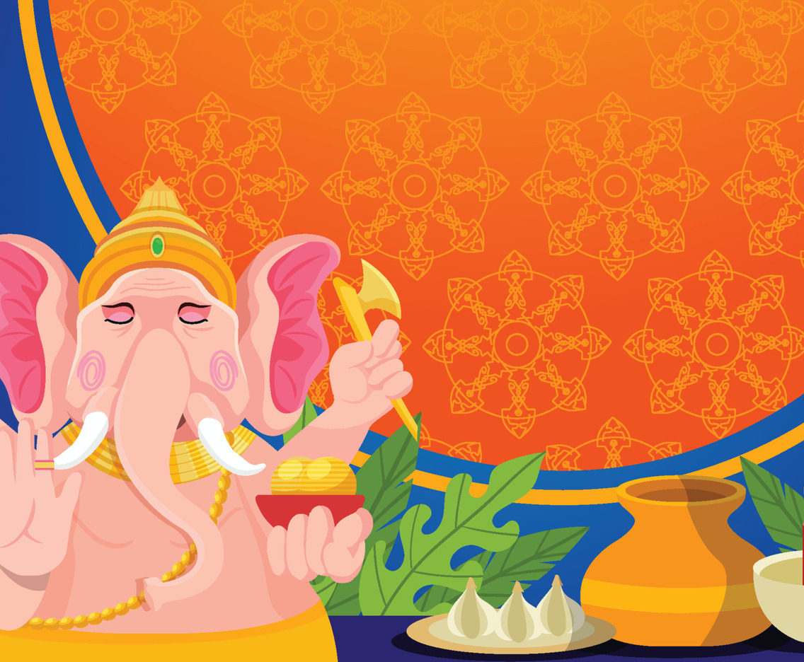 Happy Ganesh Charturthi Background