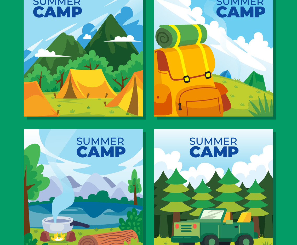 Summer Camp Element Social Media Posts