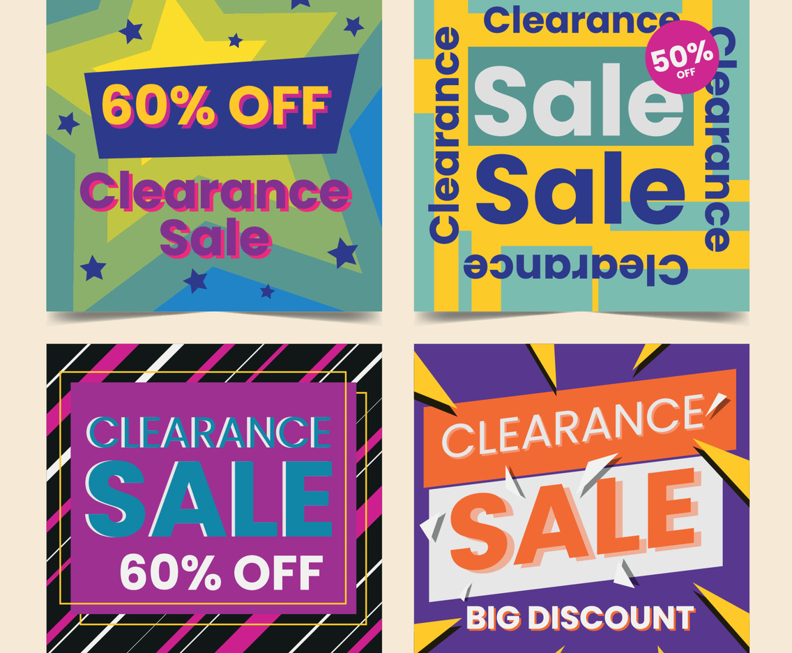 Clearance Sale Social Media Posts