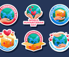 World Humanitarian Day Stickers Set