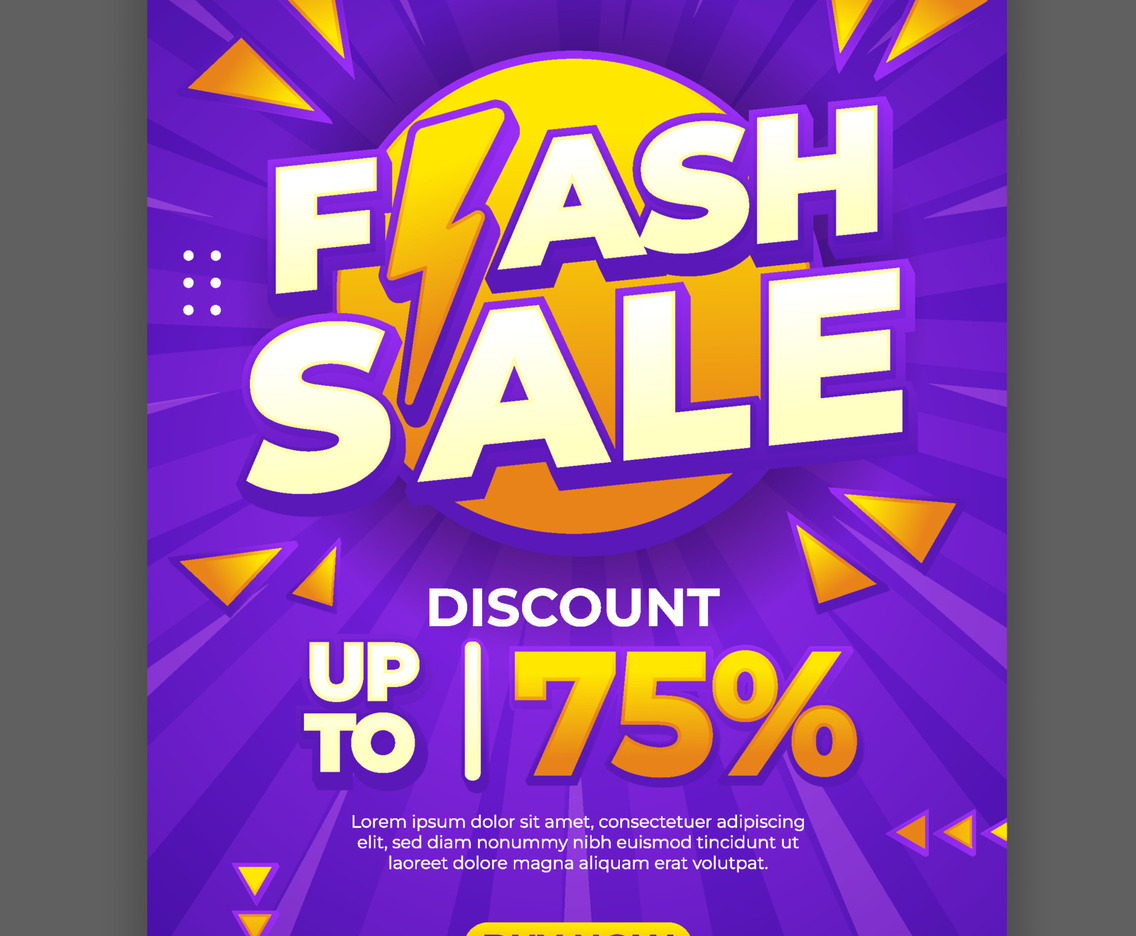 Flash Sale Modern Poster Template
