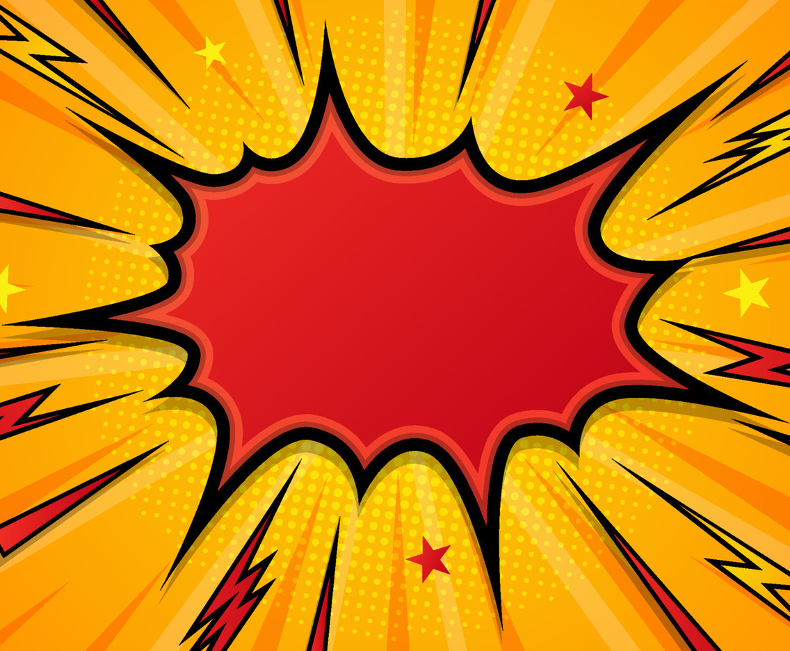 Pop Art Halftone with Orange Background