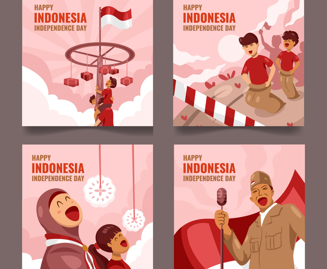 Happy Indonesia Independence Day Social Media Post