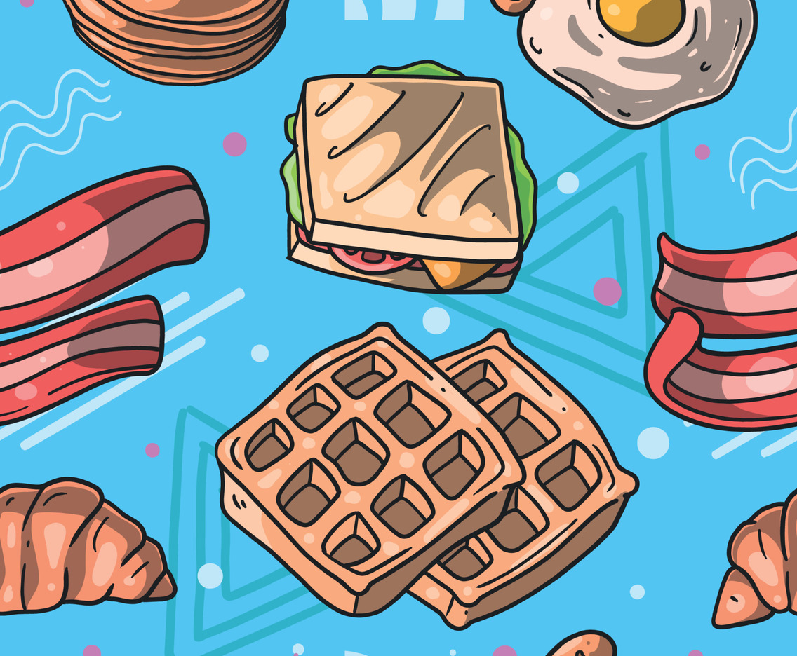 Breakfast Food Seamless Concept