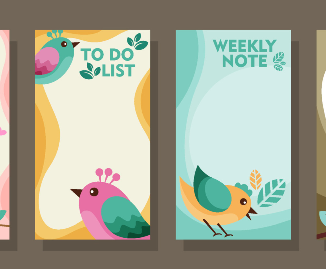 Journal Template Pages with Bird Theme