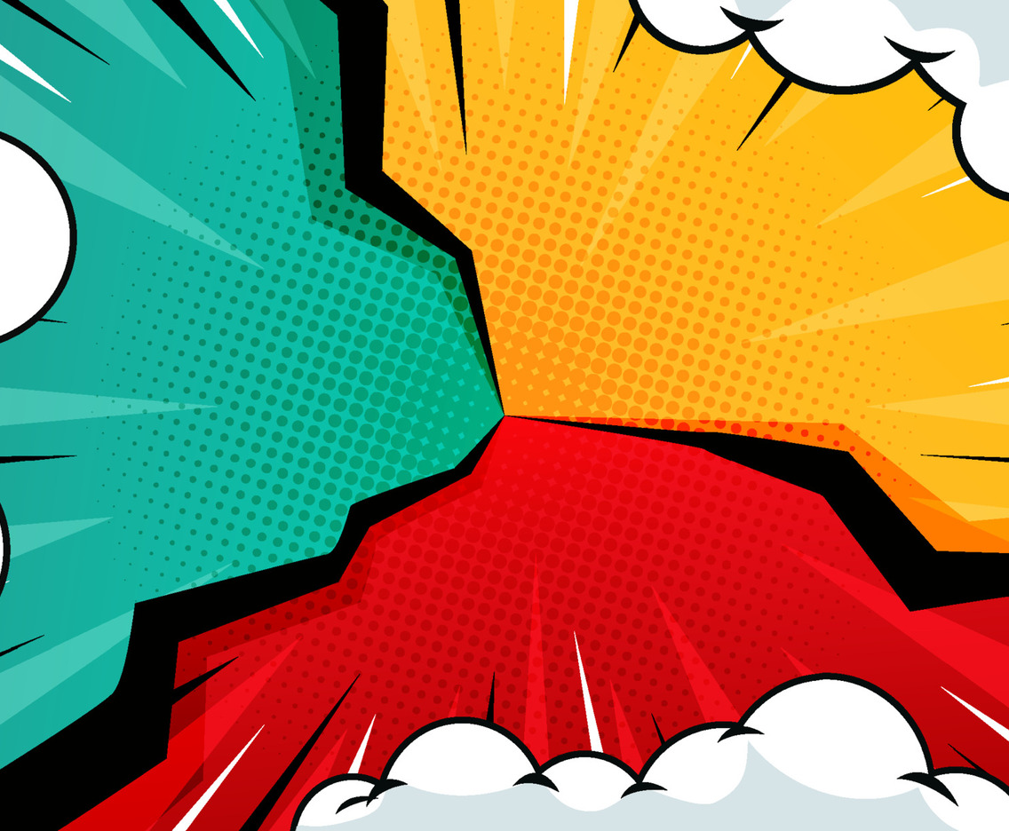 Pop Art Comic Abstract Background