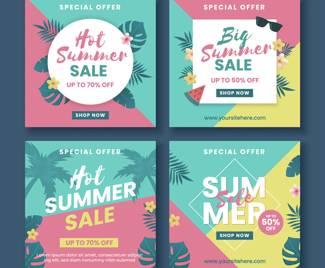 Summer Sale Social Media Post Template