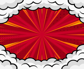 Pop Art Halftone with Red Background