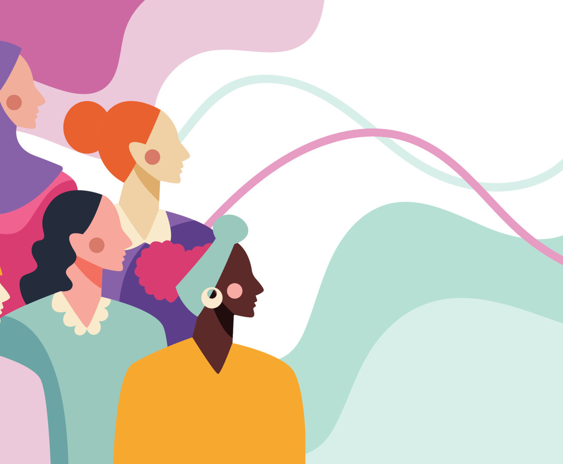 Multiracial Woman Background