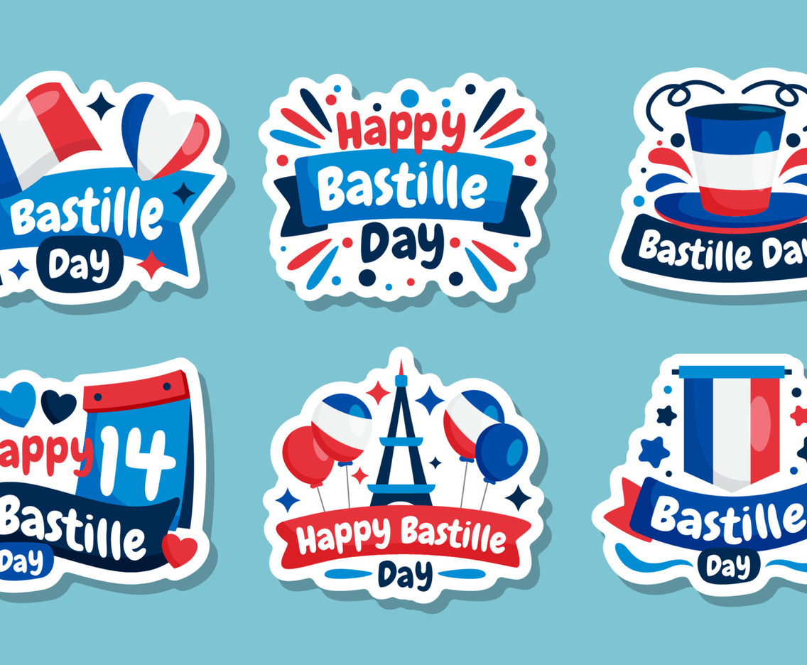 Bastille Day Sticker Set
