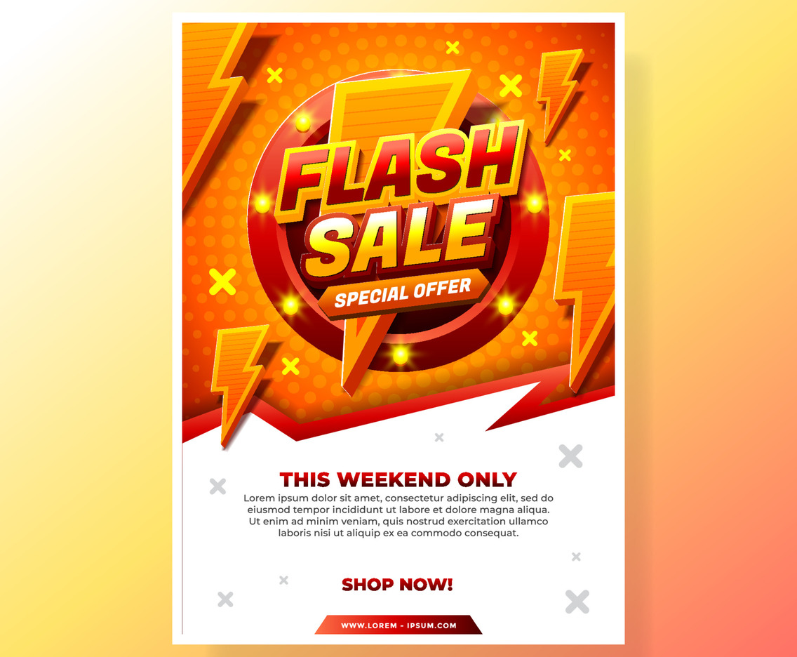 Flash Sale Poster Template