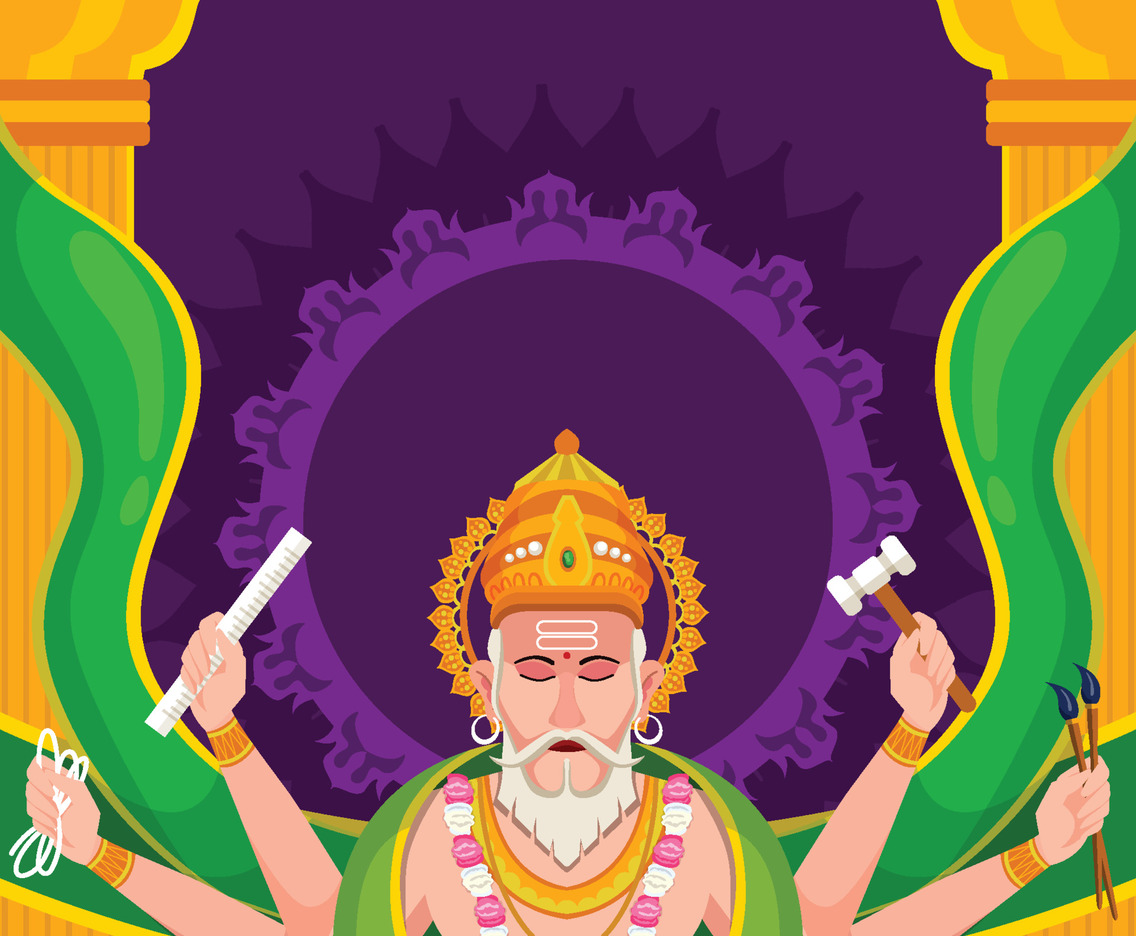 Lord Vishwakarma Puja Background