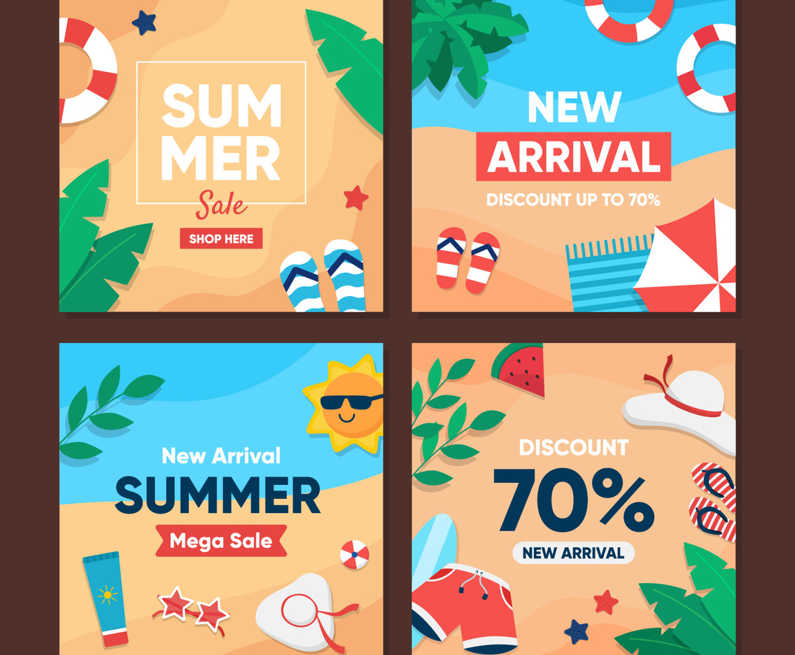 Summer Sale Social Media Post Template