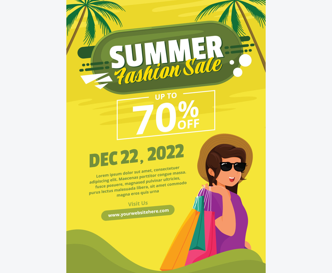 Summer Fashion Sale Poster Template