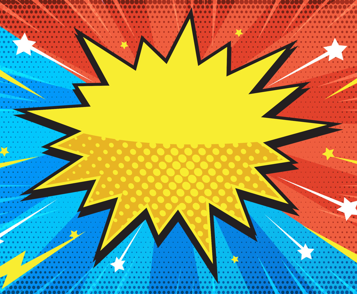 Shocking Cartoon Pop Art Background