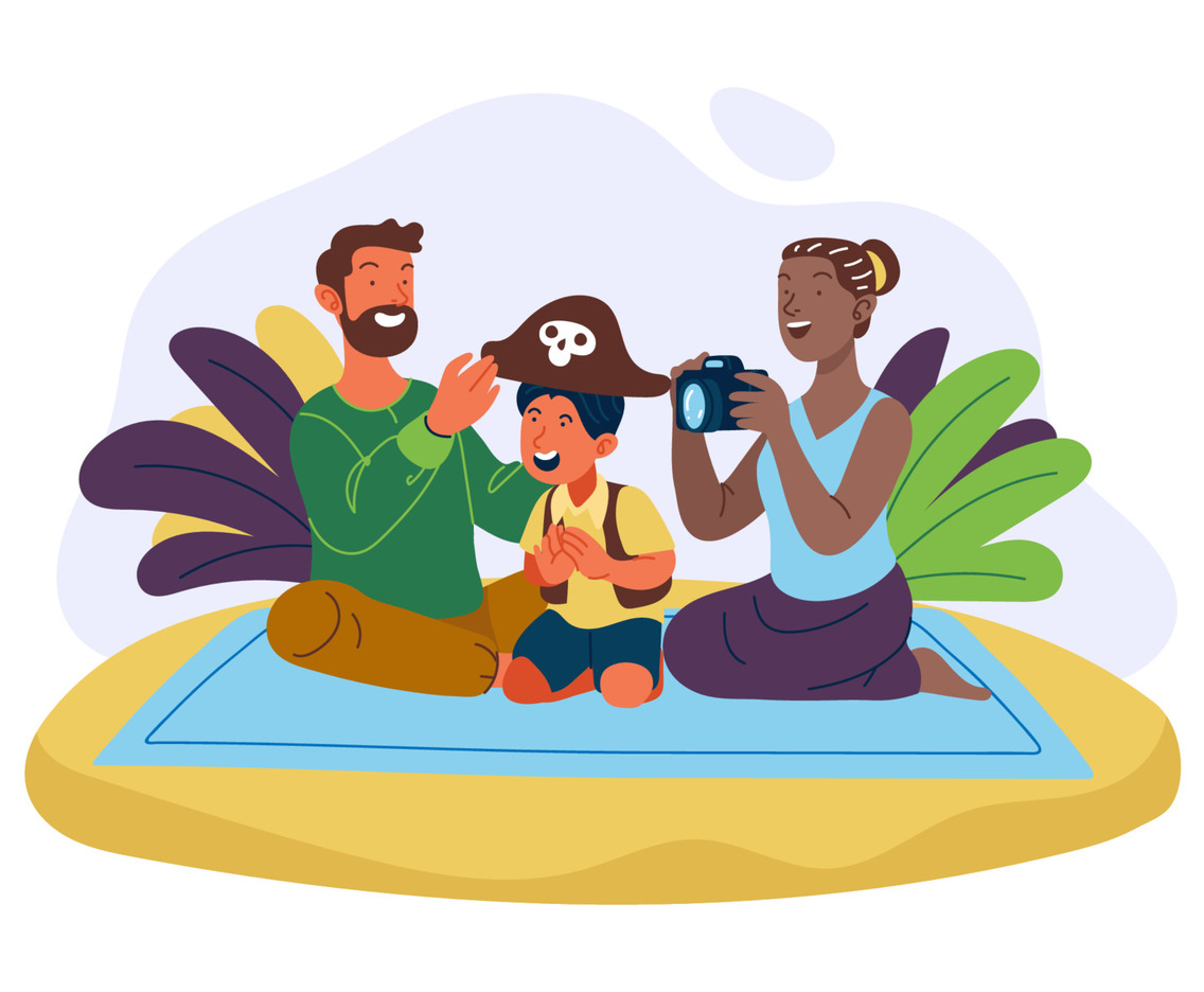 Interracial Family Picnic